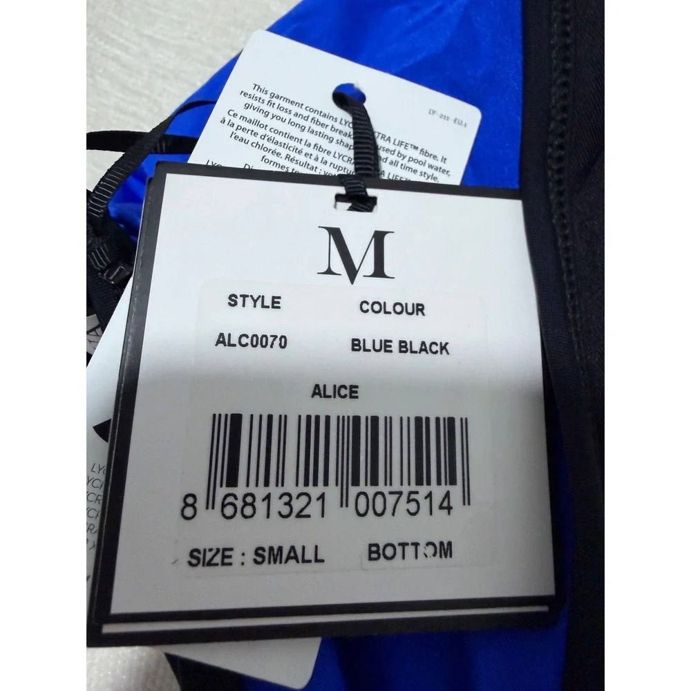 MOEVA Alice Bikini Blue Black Style ALC0070 Size Small NWT‎